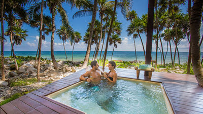 Mi Amor in Tulum offers seaside rooms with private plunge pools.